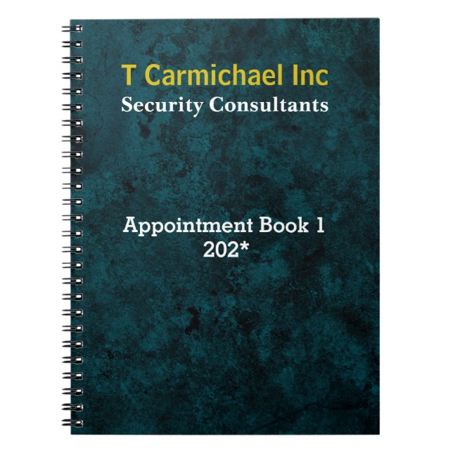 Aquamariner Ledereffekt Notizblock (Vorderseite)