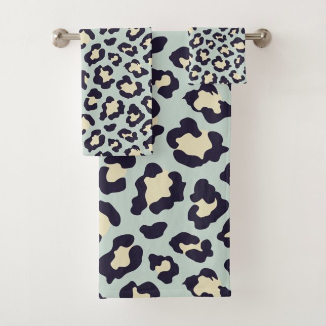 Aquamariner Leopard-Druck Badhandtuch Set (Insitu)