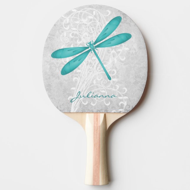 Aquamariner Libelle Personalisiert Ping Pong Paddl Tischtennis Schläger (Vorderseite)