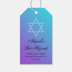 Aquamariner lila Davidsstern Schläger Mitzvah Geschenkanhänger