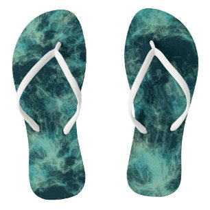 Aquamariner Marmor Abstrakt Flip Flops