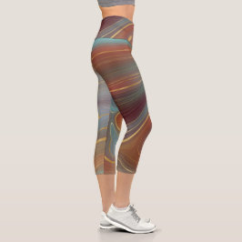 Aquamariner Marmor aus Rost Capri Leggings