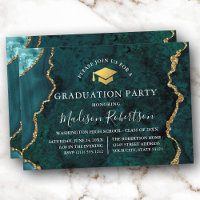Aquamariner Marmor Gold Cap Grad Party