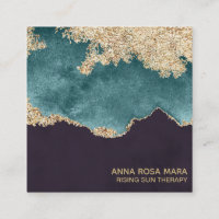 *~*Aquamariner Moss Agate Geode Black Gold Glitzer