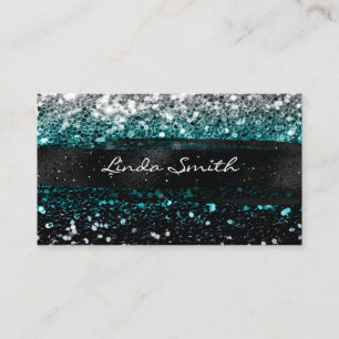 Aquamariner Multi Confetti Glitzer Black Brush Str Visitenkarte