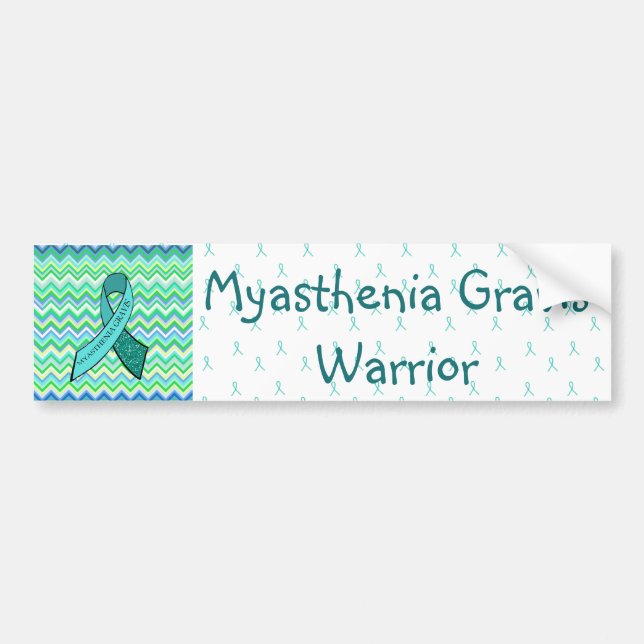 Aquamariner Myasthenia Gravis Awareness Autoaufkle Autoaufkleber (Vorne)