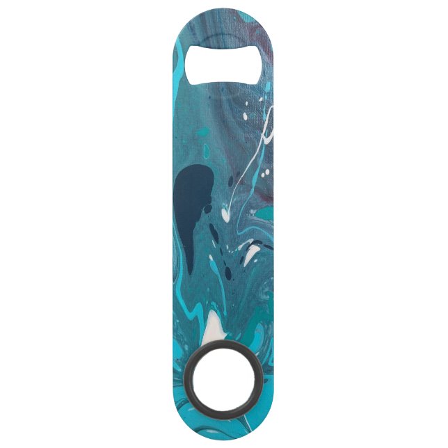 Aquamariner Navy White Stainless Steel Flaschenöff Speed Flaschenöffner (Vorderseite)