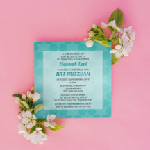 Aquamariner Ombre Star von David Bat Mitzvah Squar