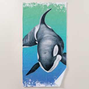 Aquamariner Orca-Wal Strandtuch