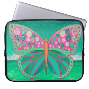 Aquamariner Ozean-Schmetterling-Laptop-Sieb Laptopschutzhülle
