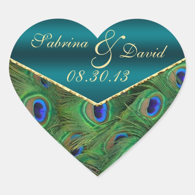 Aquamariner Peacock-Umschlag Aufkleber (Vorderseite)