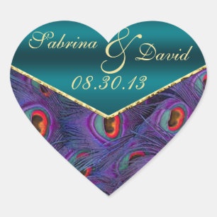 Aquamariner Plum Peacock Umschlag Aufkleber