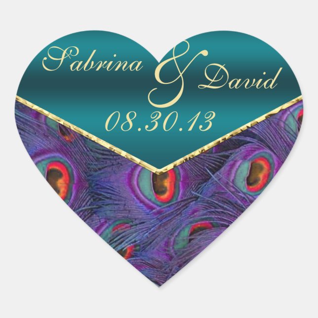 Aquamariner Plum Peacock Umschlag Aufkleber (Vorderseite)