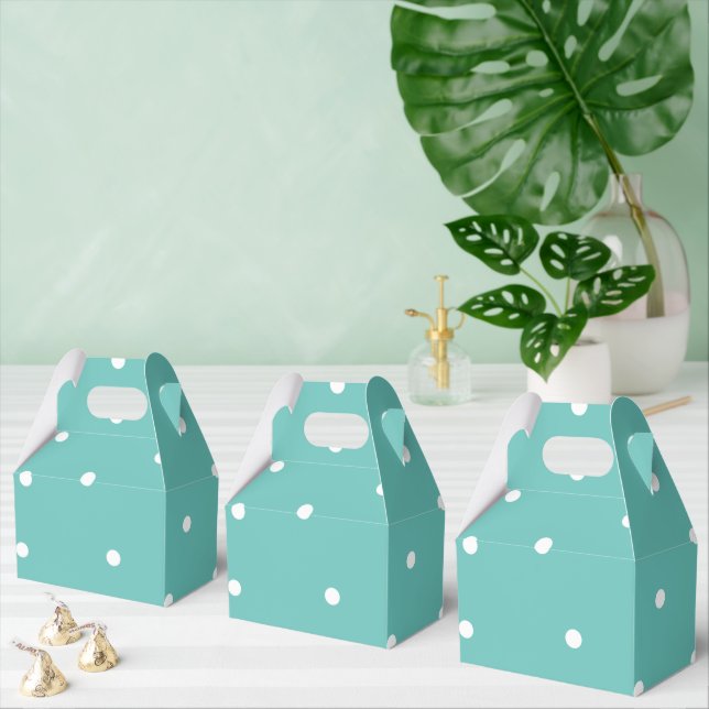 Aquamariner Polka Dot Random Muster Geschenkschachtel (Zahlreiche)