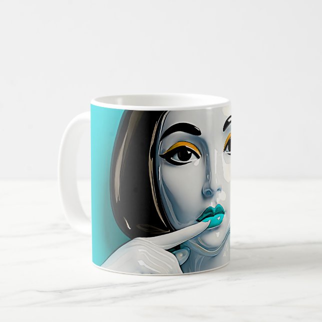 Aquamariner Pop Kaffeetasse (Vorderseite Links)