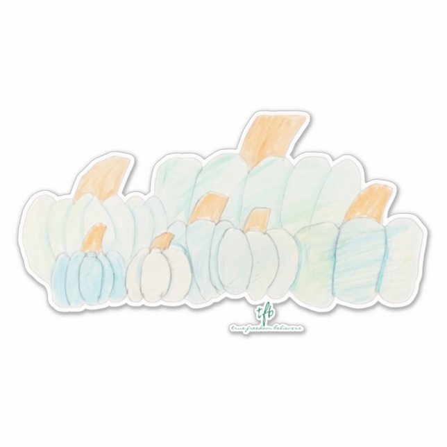 Aquamariner Pumpkin Patch Kiss-Cut Aufkleber (Vorderseite)