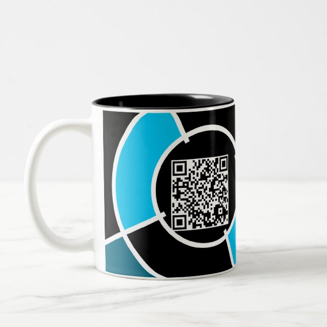 aquamariner QR-Code Zweifarbige Tasse (Links)