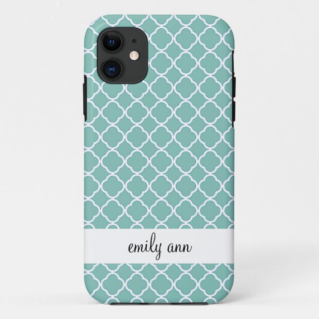 Aquamariner Quatrefoil iPhone 5 Fall Case-Mate iPhone Hülle (Rückseite)