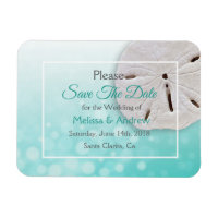 Aquamariner Sand Dollar Hochzeit rettet das Date M