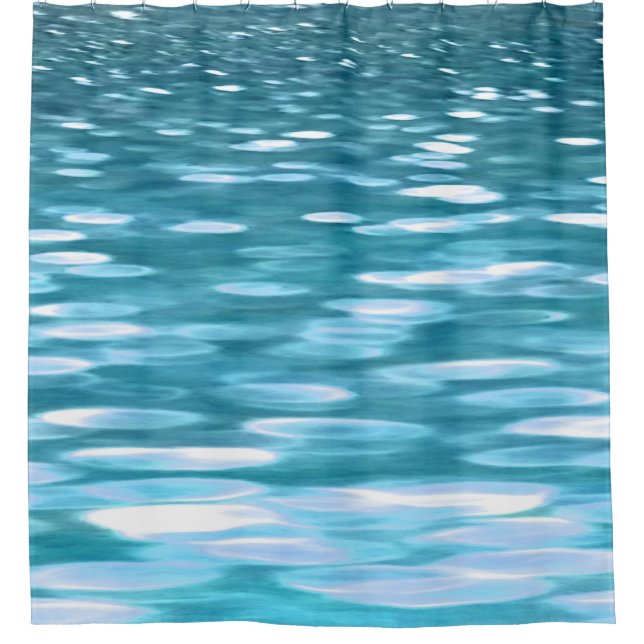 Aquamariner Schimmer Duschvorhang (Vorderseite)