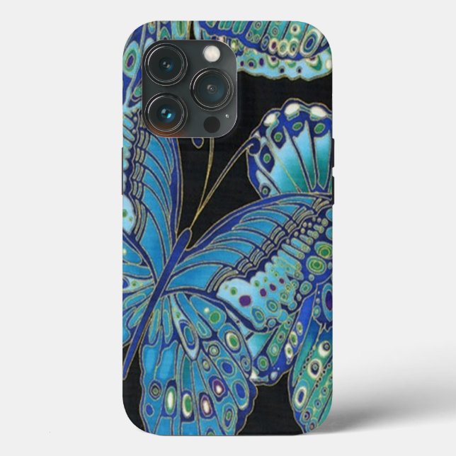 Aquamariner Schmetterling Case-Mate iPhone Hülle (Rückseite)