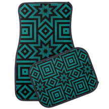 Aquamariner/schwarzer Azteke/Stammes- Muster