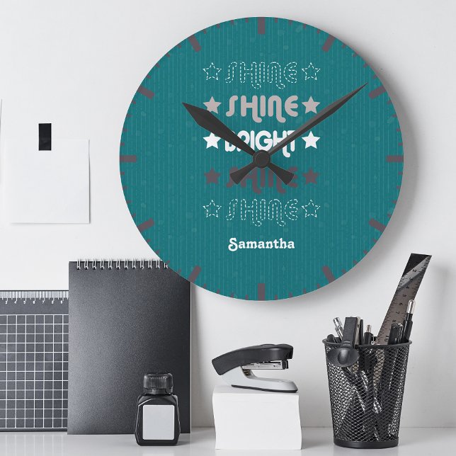 Aquamariner Shine. Shine. Hell. Shine. Shine. Runde Wanduhr (Von Creator hochgeladen)