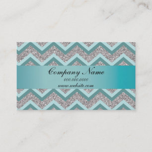 Aquamariner Silver Glitzer Zigzag Pocket 2019 Kale Visitenkarte