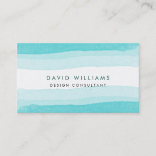 Aquamariner Spritzer Moderner Niedlicher Strand Visitenkarte
