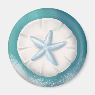 Aquamariner Starfish und Sand Dollar Beachy Magnet