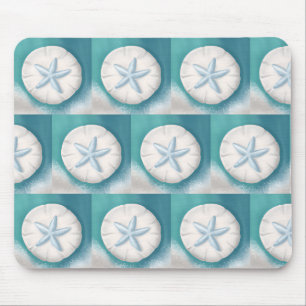 Aquamariner Starfish und Sand Dollar Beachy Mousepad