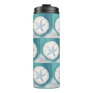 Aquamariner Starfish und Sand Dollar Beachy Thermosbecher