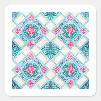 Aquamariner Sticker für Peranakan Geometric Tile