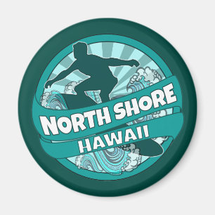 Aquamariner Surflogomagnet von North Shore Hawaii Magnet