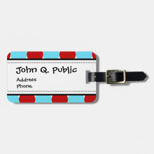 Aquamariner Türkis-rote große Gepäckanhänger