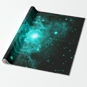Aquamariner türkischer Star Geschenkpapier