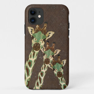 Aquamariner u. kupferner Giraffen-Damast iPhone Case-Mate iPhone Hülle