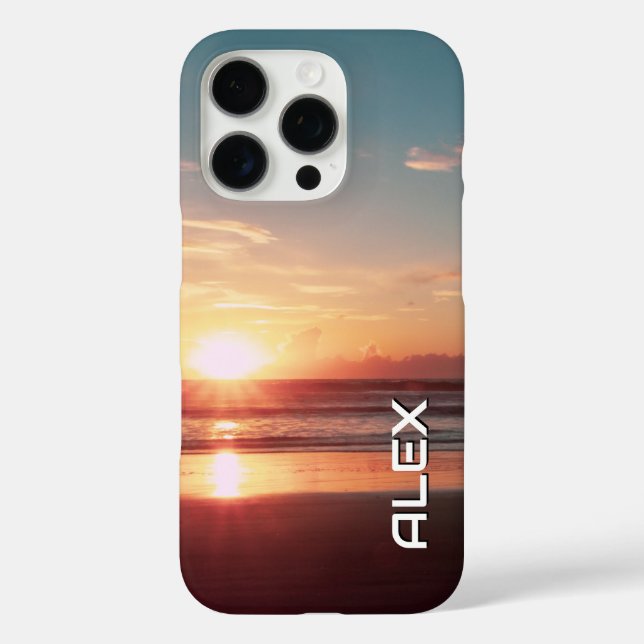 Aquamariner und gebrannter Orangensonnenaufgang üb Case-Mate iPhone Hülle (Rückseite)