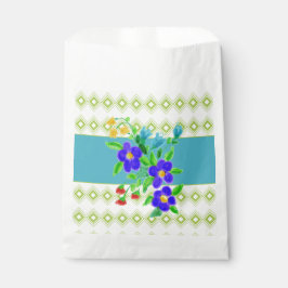 Aquamariner und geflochtener Cookie Greifbeutel Geschenktütchen