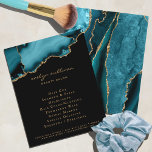 aquamariner und goldener Flyer<br><div class="desc">eleganter Schönheitssalon Flyer</div>