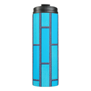 Aquamariner und grauer Backstein Thermosbecher