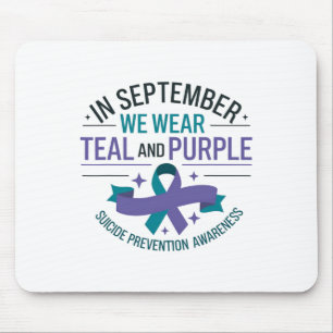 Aquamariner und Lila September - Suizidprävention Mousepad