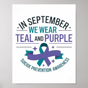 Aquamariner und Lila September - Suizidprävention Poster