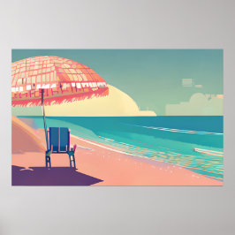 Aquamariner und Peach Beach, Blue WaterSessel und  Poster