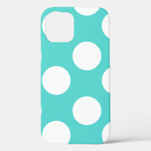 Aquamariner und weißer Polka-Punkt-Telefon-Kasten Case-Mate iPhone Hülle