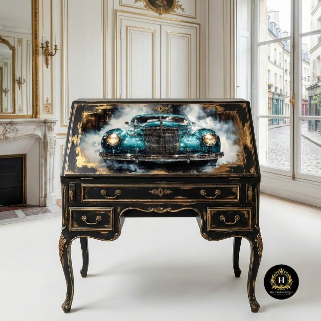 Aquamariner Vintage Car Decoupage Seidenpapier (Von Creator hochgeladen)
