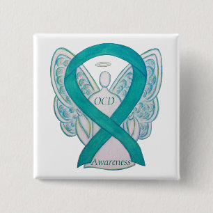 Aquamariner Wächter - Angel Art Buttone des OCD Aw Button