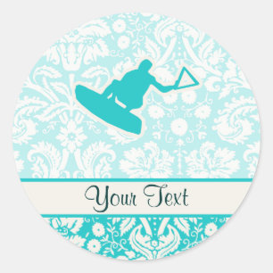 Aquamariner Wakeboarder Runder Aufkleber