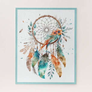 Aquamariner Wasserfarben-Dreamcatcher Puzzle