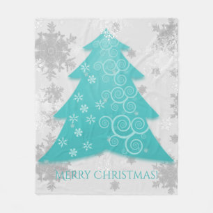 Aquamariner Weihnachtsbaum Fleece Blanket